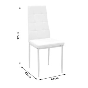 Καρέκλα Cube pakoworld PU μαύρο-πόδι χρωμίου-127-000109