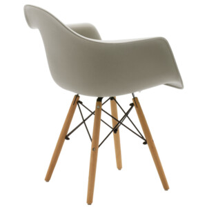 Πολυθρόνα Julita pakoworld PP γκρι-φυσικό πόδι-127-000124