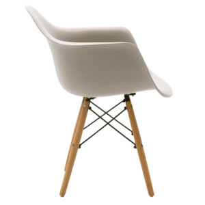 Πολυθρόνα Julita pakoworld PP γκρι-φυσικό πόδι-127-000124