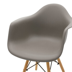 Πολυθρόνα Julita pakoworld PP γκρι-φυσικό πόδι-127-000124