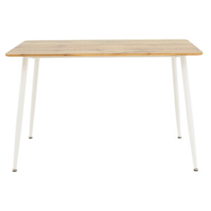 Τραπέζι Cuba pakoworld MDF sonoma-λευκό 120x80x75εκ-127-000139