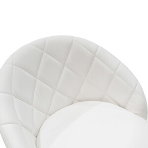 Σκαμπό μπαρ Balina pakoworld πτυσσόμενο λευκό pu-μέταλλο χρωμίου 52x53x109εκ-127-000147