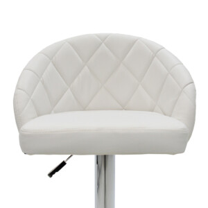 Σκαμπό μπαρ Balina pakoworld πτυσσόμενο λευκό pu-μέταλλο χρωμίου 52x53x109εκ-127-000147