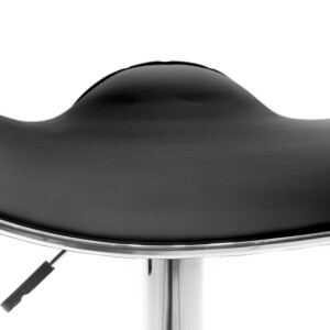 Σκαμπό μπαρ Enzo pakoworld πτυσσόμενο μαύρο pu-μέταλλο χρωμίου 45x44x87εκ-127-000152