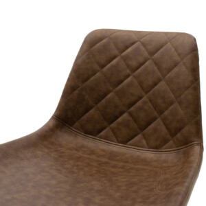 Σκαμπό μπαρ Faith pakoworld αντικέ καφέ pu-μαύρο μέταλλο 50x54x104εκ-127-000154