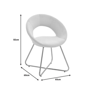 Καρέκλα Valentina pakoworld μπεζ βελούδο-χρυσό πόδι 65x60x82εκ-127-000168