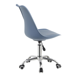 Καρέκλα γραφείου εργασίας Gaston II pakoworld pp-pu σε απόχρωση ανοιχτό μπλε 48x57x77-90εκ-127-000186