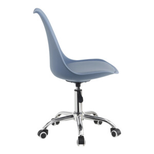 Καρέκλα γραφείου εργασίας Gaston II pakoworld pp-pu σε απόχρωση ανοιχτό μπλε 48x57x77-90εκ-127-000186