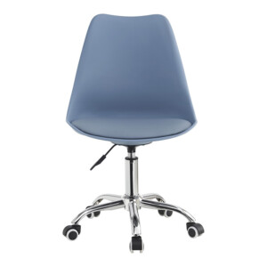 Καρέκλα γραφείου εργασίας Gaston II pakoworld pp-pu σε απόχρωση ανοιχτό μπλε 48x57x77-90εκ-127-000186