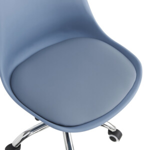 Καρέκλα γραφείου εργασίας Gaston II pakoworld pp-pu σε απόχρωση ανοιχτό μπλε 48x57x77-90εκ-127-000186