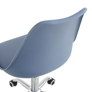 Καρέκλα γραφείου εργασίας Gaston II pakoworld pp-pu σε απόχρωση ανοιχτό μπλε 48x57x77-90εκ-127-000186