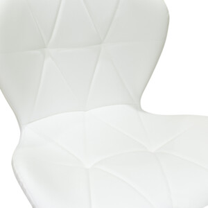 Σκαμπό μπαρ Coozy pakoworld πτυσσόμενο μεταλλικό μαύρο ματ με pu σε λευκή απόχρωση 46x47x90-112εκ-127-000187