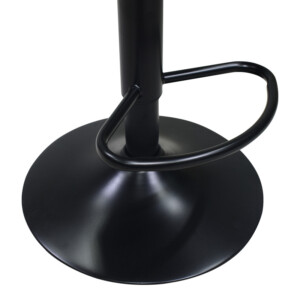 Σκαμπό μπαρ Coozy pakoworld πτυσσόμενο μεταλλικό μαύρο ματ με pu σε λευκή απόχρωση 46x47x90-112εκ-127-000187