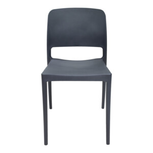 Καρέκλα Fenxy pakoworld pp σε μαύρη απόχρωση 38x42x77εκ-127-000190