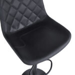 Σκαμπό μπαρ Libra pakoworld pu-μέταλλο σε μαύρη απόχρωση 49x55x115εκ-127-000193