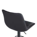 Σκαμπό μπαρ Libra pakoworld pu-μέταλλο σε μαύρη απόχρωση 49x55x115εκ-127-000193