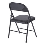 Καρέκλα Niro pakoworld πτυσσόμενη pu-μέταλλο σε μαύρη απόχρωση 46x46x79εκ-127-000194