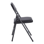 Καρέκλα Niro pakoworld πτυσσόμενη pu-μέταλλο σε μαύρη απόχρωση 46x46x79εκ-127-000194