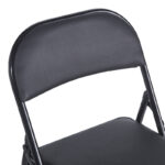 Καρέκλα Niro pakoworld πτυσσόμενη pu-μέταλλο σε μαύρη απόχρωση 46x46x79εκ-127-000194