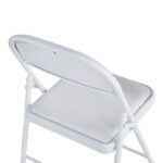 Καρέκλα Niro pakoworld πτυσσόμενη pu-μέταλλο σε λευκή απόχρωση 46x46x79εκ-127-000195