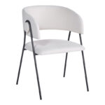 Πολυθρόνα Rachele I pakoworld μπεζ ύφασμα-πόδι μαύρο μέταλλο 52x65x79εκ-127-000196