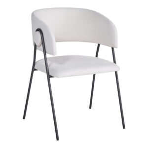 Πολυθρόνα Rachele I pakoworld μπεζ ύφασμα-πόδι μαύρο μέταλλο 52x65x79εκ-127-000196