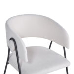 Πολυθρόνα Rachele I pakoworld μπεζ ύφασμα-πόδι μαύρο μέταλλο 52x65x79εκ-127-000196