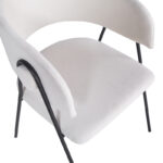 Πολυθρόνα Rachele I pakoworld μπεζ ύφασμα-πόδι μαύρο μέταλλο 52x65x79εκ-127-000196