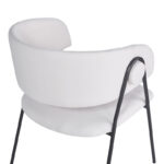 Πολυθρόνα Rachele I pakoworld μπεζ ύφασμα-πόδι μαύρο μέταλλο 52x65x79εκ-127-000196