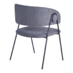 Πολυθρόνα Rachele I pakoworld ανθρακί ύφασμα-πόδι μαύρο μέταλλο 52x65x79εκ-127-000197