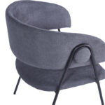 Πολυθρόνα Rachele I pakoworld ανθρακί ύφασμα-πόδι μαύρο μέταλλο 52x65x79εκ-127-000197