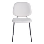 Καρέκλα Pietro I pakoworld μπεζ ύφασμα-πόδι μαύρο μέταλλο 45x55x82.5εκ-127-000198