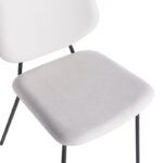 Καρέκλα Pietro I pakoworld μπεζ ύφασμα-πόδι μαύρο μέταλλο 45x55x82.5εκ-127-000198