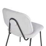 Καρέκλα Pietro I pakoworld μπεζ ύφασμα-πόδι μαύρο μέταλλο 45x55x82.5εκ-127-000198