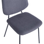 Καρέκλα Pietro I pakoworld ανθρακί ύφασμα-πόδι μαύρο μέταλλο 45x55x82.5εκ-127-000199