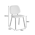 Καρέκλα Pietro I pakoworld ανθρακί ύφασμα-πόδι μαύρο μέταλλο 45x55x82.5εκ-127-000199