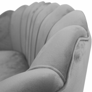 Καναπές 2θέσιος Daimon pakoworld βελούδο γκρι 134x70x77εκ-128-000005