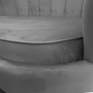 Καναπές 2θέσιος Daimon pakoworld βελούδο γκρι 134x70x77εκ-128-000005