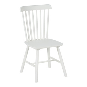Καρέκλα Melia pakoworld rubberwood σε λευκή απόχρωση 45x51x87εκ-128-000040