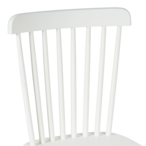 Καρέκλα Melia pakoworld rubberwood σε λευκή απόχρωση 45x51x87εκ-128-000040
