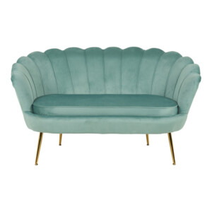 Καναπές 2θέσιος Daimon pakoworld βελούδο σε φυστικί απόχρωση 134x70x77εκ-128-000045