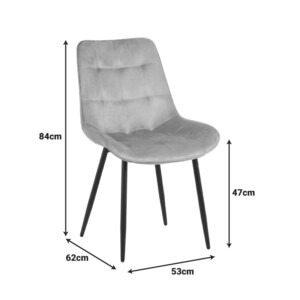 Καρέκλα Berne pakoworld βελούδο σε φυστικί απόχρωση 53x62x84εκ-128-000047