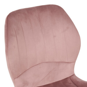 Καρέκλα Jelour pakoworld βελούδο σε σάπιο μήλο απόχρωση-πόδια φυσικά μεταλλικά 46.5x60x84εκ-128-000050