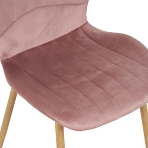 Καρέκλα Jelour pakoworld βελούδο σε σάπιο μήλο απόχρωση-πόδια φυσικά μεταλλικά 46.5x60x84εκ-128-000050