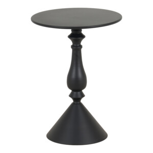 Βοηθητικό τραπέζι Lalou pakoworld μέταλλο σε μαύρη απόχρωση Φ40x55εκ-128-000055