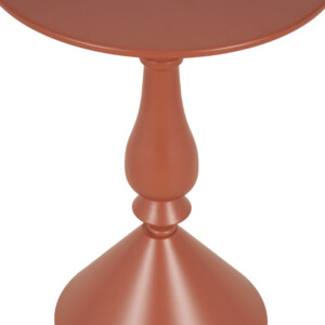 Βοηθητικό τραπέζι Lalou pakoworld μέταλλο σε απόχρωση terracotta Φ40x55εκ-128-000056
