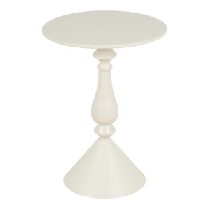 Βοηθητικό τραπέζι Lalou pakoworld μέταλλο σε κρέμα απόχρωση Φ40x55εκ-128-000057