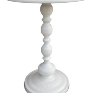 Βοηθητικό τραπέζι Anesor pakoworld μέταλλο σε κρεμ απόχρωση Φ40x52εκ-128-000060