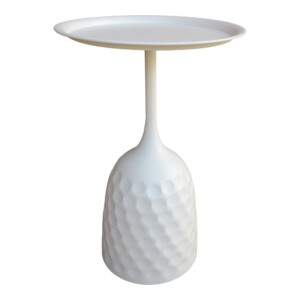 Βοηθητικό τραπέζι Waini pakoworld μέταλλο σε κρεμα απόχρωση Φ39x60εκ-128-000064