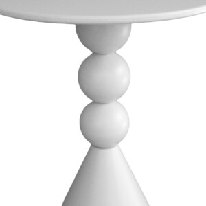 Βοηθητικό τραπέζι Bilane pakoworld μέταλλο σε κρεμ απόχρωση Φ39x55εκ-128-000069